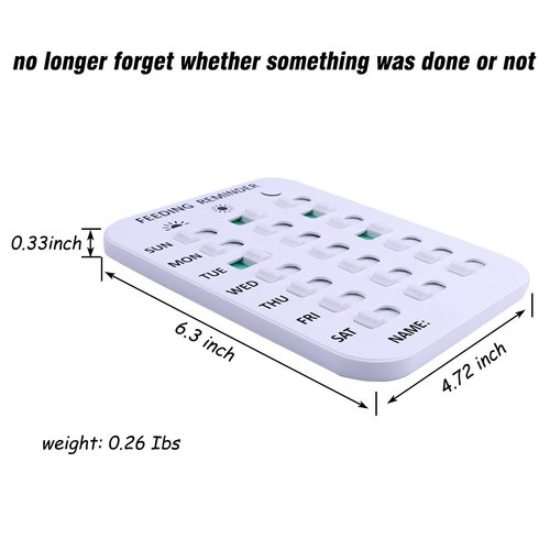 Kwispel Pet Feeding Reminder for Dogs Cats - Magnetic Sticker 3 Times A Day Indication Chart Feed Your Pets, Magnets and Double Sided Tape, Did You Feed Your Dog Cat Fish Kid?
