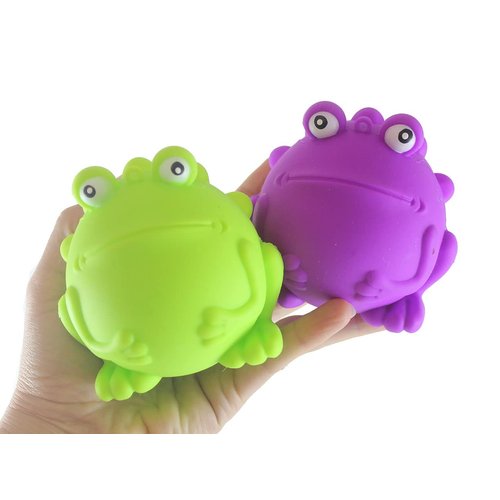 Set of 2 Frog Bubble Pop Ball - Cute Animal Poppers Squeeze - Silicone Push Poke Bubble Wrap Fidget Toy Bubble Popper Sensory Stress Toy OT (Random Colors)