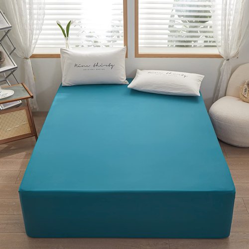 rushrushlulu Soft and Microfiber Twin Fitted Bed Sheet only Fits 15inches Bed Matress Sheets Deep Pocket Soft Fitted Sheets Blue
