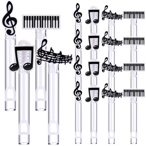 WinnerWhy 24 Pcs Music Note Bubble Wands Mini Bubble Wands Music Bubbles Party Favors Bulk Musica...
