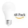 Bioluz LED 48 Pack 60 Watt LED Light Bulb (Uses 9 Watts) A19 LED Light Bulbs See Series Warm White 2700K Light Bulbs UL Listed Non Dimmable
