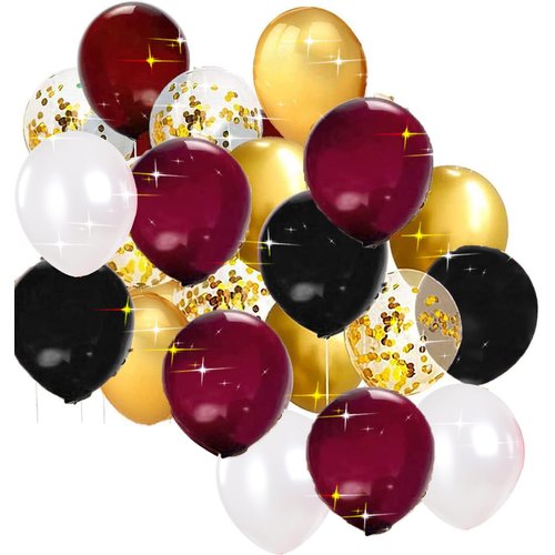 Graduation Decorations Maroon Gold 2024/Burgundy Graduation Party Decorations/Maroon Gold Black Burgundy Black Gold White Balloons FSU/Wizard Party Decorations/Burgundy Gold Birthday