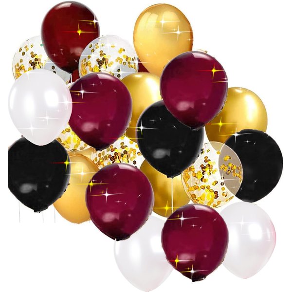 Graduation Decorations Maroon Gold 2024/Burgundy Graduation Party Decorations/Maroon Gold Black Burgundy Black Gold White Balloons FSU/Wizard Party Decorations/Burgundy Gold Birthday