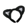 SeasonsTrading Deluxe Black Sequin Cat Ears & Long Tail Costume Set - Party Kit