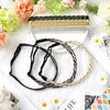 Jutom 6 Pcs Braided Elastic Braided Headbands for Women No Slip Stretchy Headbands for Women Strand Headband Plaited Hair Band Hippie Hair Accessory Christmas gift for Women