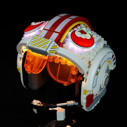 LED Light kit for Lego Luke Skywalker(Red Five) Helmet, Lighting for Lego 75327 Star Wars Building Blocks Model (ONLY Light Included)