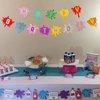Slime Happy Birthday Banner Slime Painting Banner Pennant for Slime Birthday Party Art Theme Baby Shower Slime Party Decorations Art Party Supplies