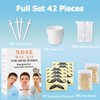 Nose Wax Kit from CoFashion - 50g Wax for Hair Removal, 20 Applicators, 10 Paper Cups for Nose and Ear Waxing