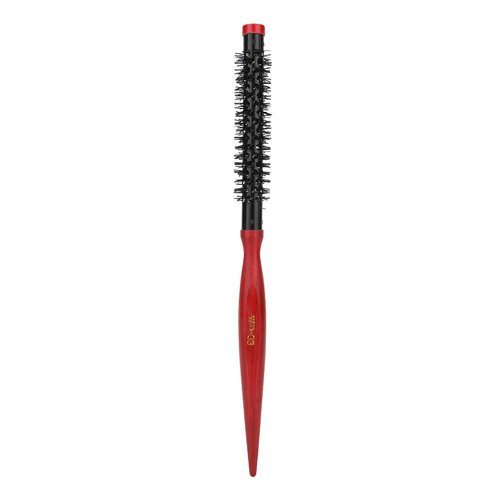 Small Mini Ultra Thin Aluminum Tube Nylon Bristles Styling Brush for Short Hair, Bangs, Beard, Lifting, and Curling (Number 3)