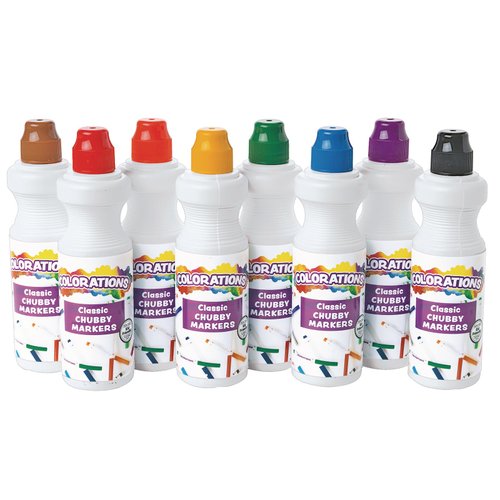 Colorations Dabber Markers, Washable, Primary Colors, 8 Colors, Dot Markers, Bingo Markers, Dab and Dot Markers for Children, Kids, Pre-School, Toddlers, Non Toxic, Easy to Use, Art & Craft Supplies