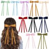 Hair Bows for Women Hair Clips - 10 Pcs Hair Ribbon Barrettes, Silky Satin Hair Accessories with Long Tail, Small Hair Bows for Women Girls Toddlers Teens Kids Hair Barrettes Bowknot (10 Color Mixing)