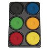 Colorations 6TCA 6 Color Tempera Paint Cakes in Tray, Black,Blue,Green,Orange, 1 Count (Pack of 1)