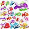 100 Packs Bulk Fish Mini Pop Keychain， Fidget for Teens and Kids Birthday Party Favors Supplies Summer Student Prizes Gifts