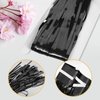 5 Pack Black Fringe Backdrop 3.2ft x 8.2ft Foil Curtain Tinsel Foil Fringe Curtains Backdrop Tinsel Backdrop Streamers for Birthday Curtain Party Decoration Wedding Christmas Decoration (Black)
