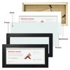 Golden State Art, Wood Frame for 4x9 Business License Certificate with Real Glass & Table-top Display, Black