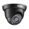 ZOSI 720P HD 1280TVL Hybrid 4-in-1 TVI/CVI/AHD/960H CVBS Security Surveillance CCTV Camera High Resolution Weatherproof Cameras 65ft IR Distance, for HD-TVI, AHD, CVI, and CVBS/960H Analog DVR(Black)