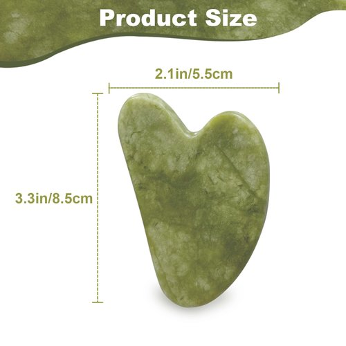 BLHLA Gua Sha Facial Tools for Skin Care Massage Tools for Self Care Jade Body GuaSha Stone Spa Kit Face Sculpting Tool for Beauty Puffiness Reduction Muscle Tension Relief Jawline Sculptor Green