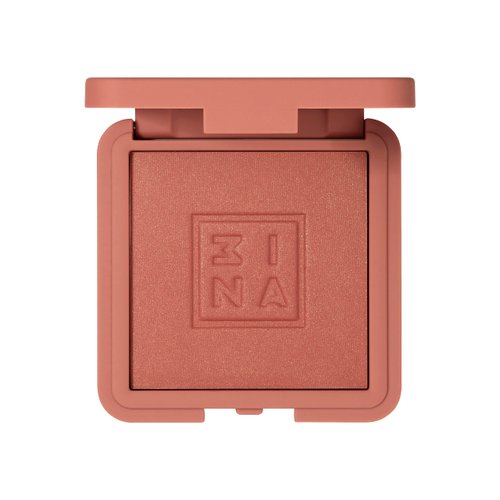3INA The Blush 504 - Natural, Light Mineral Powder Blush For Sensitive Skin - Blendable, Buildable Rouge - Pigmented, Dewy Glow - Vegan, Cruelty Free, Eco Friendly Makeup - Brown Gold Color - 0.26 Oz