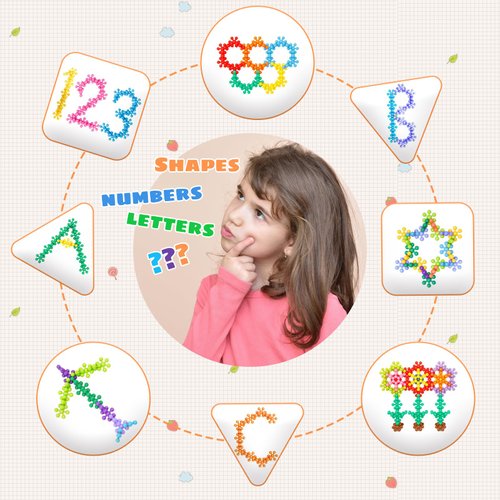 STEM Building Blocks Toy for Kids,300Pcs Interlocking Solid Plastic Educational Discs Toy,Classroom Must Haves Creativity Preschool Toy for Kids Aged 3+,Round Soft and Safe Material,Size Merge Set ﻿