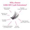 Quickie by LLBA DIY Lash Extensions | Handmade Cluster Individual Lashes | C/D Curl | 8-16mm Mixed Lengths | Easy Home Eyelash Extensions Application (Everyday Classic 003, C 10mm-16mm)