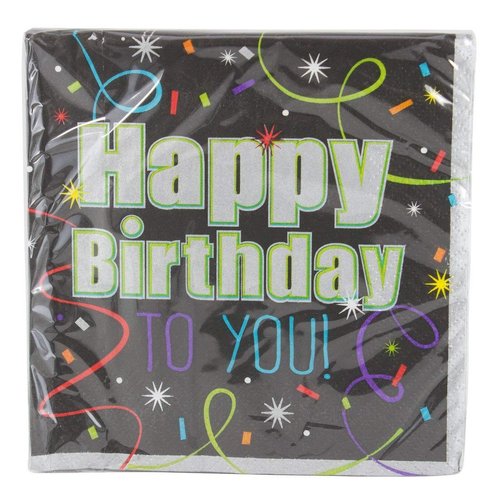 "Happy Birthday" Beverage Napkins