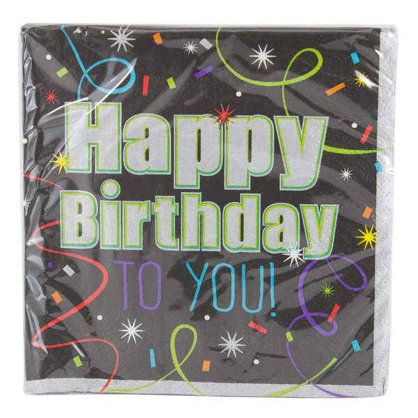 "Happy Birthday" Beverage Napkins