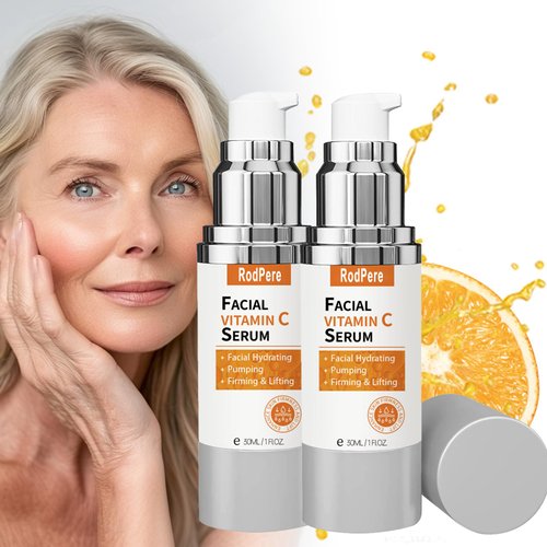 Vitamin Super C Serum For Women Over 70, Anti Aging Vitamin C Face Serum With Niacinamide, Hyaluronic Acid, Caffeine For Dark Spot, Acne, C Super Serum For Mature Skin, Smoothes Skin Texture, 2 PCS.