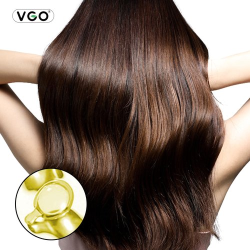 VGO Hair Serum for Frizzy and Damaged Hair - 30pcs Hair Oil with Argan Avocado & Moroccan Oil - Leave in Conditioner