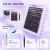 SIILUUGO DIY Lash Extensions Kit 280PCS Individual Lashes Clusters,9-16mm MIX 40D Fluffy and Natural False Eyelashes,with Lash Bond and Seal,Tweezers Applicator For Wispy Pestañas Pelo a Pelo At Home