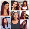 Burgundy Bundles Human Hair Ombre Straight Bundles Peruvian 1B99J Bundles Remy Hair Unprocessed Virgin Hair 3 Bundles 14 16 18 Inch Burgundy Straight Bundles Hair Extensions 300g