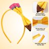 PEUTIER Yellow Pencil Headband, Cute Back to the School Headband Pencil Bow Hair Band Return to School Hair Accessories Gifts for Student Birthday Party Supplies