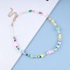 Iaceble Boho Rainbow Rice Bead Necklace Colorful Seed Bead Necklace Choker Beach Bead Choker Necklace Hawaii Beads Chain Necklace Jewelry for Women
