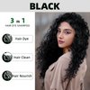 KAISASA Black Hair Dye Shampoo 3 in 1 for Gray Coverag Color Shampoo for Women/Men Instant Herbal Semi Permanent champu para canas