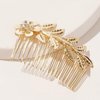 8 Pack Leaf Hair Side Combs for Women Girl, Bridal Metal Decorative Hair Comb Clips, Gold French Twist Hair Slide Comb for Wedding Hair Accessories