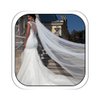 Bmirth 1 Tier Bride Wedding Veil Cathedral Length Ivory Bridal Veils Tulle Hair Accessories 118" Long Veils for Women