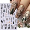 6 Sheet Fall Stickers Maple Leaves Self-Adhesive Nail Decals Flower Fallen Leaves Nail Art Stickers Butterfly Nail Supplies Nail Art Design Decoration Accessories Autumn Stickers for Women