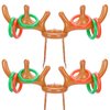 Christmas Party Games Reindeer Ring Toss Set(2Pack), Konsait Inflatable Reindeer Antler Ring Toss Game for Kids Children for Xmas Party Reindeer Games Christmas Party Games Favors Supplies