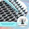 MH Cluster Eyelash Extensions Kit Lash Clusters Kit Lash Clusters with 12ML Bond and Seal Waterproof, 12ML Lash Remover, Lash Tweezers for DIY Lash Extension Kit (192PCS, 8-18mm)