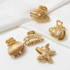 Starfish Hair Claw Clips, 5 Pieces Small Metal Seashell Hair Clips, Hair Accessories for Women and Girls