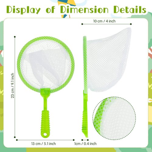 Honoson 24 Pcs Butterfly Bug Net for Kids Insect Collecting Net Bug Catcher Fishing Net Science Nature Exploration Observation Tools for Boys Girls Spring Outing Specimen Supplies