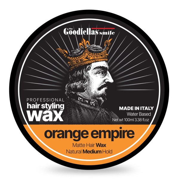 The Goodfellas' smile Hair Wax Fiber/Pomade, Matte with Medium Hold Formula, 100ml, Made in Italy (Orange Empire)