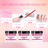 AIJIMEI Acrylic Nail Kit Acrylic Nail Acrylic Powder Acrylic Nail Kit for Beginners Acrylic Nail Art Kit Acrylic Nail Supplies Acrylic Nails Acrylic Liquid Monomer Acrylic Liquid Acrylic Nail Art Set