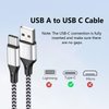 GHNTJAP USB C Cable, [3 Pack, 1.5ft] USB to USB C Cable 3A Fast Charge, USB A to USB C Charger Cord Braided Compatible with for iPhone 15, for Galaxy S24 S23 S10, Moto,Pixel