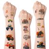 10 Sheets of Tattoo Stickers, Disposable Children'S Tattoos, Racing Monster Truck Stickers, Party Supplies, Temporary Tattoos, Birthday Decorations for Children, Boys, Kids