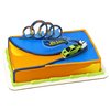 DecoSet® Hot Wheels Drift Birthday Cake Decorations, 2-Piece Topper with Race Car and 3D Racetrack Plaque, Create Action-Packed Racing Cakes for Birthdays and Parties