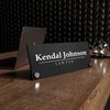 EGD ACM Custom Name Plate For Desk I Personalize Your Desk Plate With Your Name & Your Position I Name Plate For Desk For Office Desk Accessories I Office Door Sings (10 x 3.5 Inch)