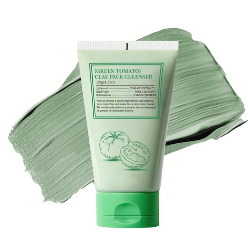 Jsykt Green Tomato Clay Mask, Updated Korean Green Tomato Clay Mask Cleanser, Deep Cleansing Pore Purifyin Clay Mask, Sebum Clogged Pore Care, Exfoliation Clay Mask (1 PC)