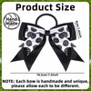 MTLEE Volleyball Hair Ties - 24 Pcs Hair Bow Accessories with Elastic Rope - Creative Gift for Girls, Women, Volleyball Players, Cheerleaders, Sports Fans - 6 Inch Stretchy Hair Band - Black and White