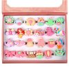 OSDUE 24 PCS Little Girl Adjustable Rings Toys, Duplicate-Free Boxed Play Rings for Kids, Girls Pretend Play and Dress Up Rings for Girls 3-12 Years Old Birthday Holiday Gifts