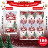 100Pcs Christmas Guest Napkins, Christmas Paper Napkins, Christmas Truck Guest Napkins, Christmas Disposable Paper Decorative Guest Napkins for Christmas Dinner Party Supplies
